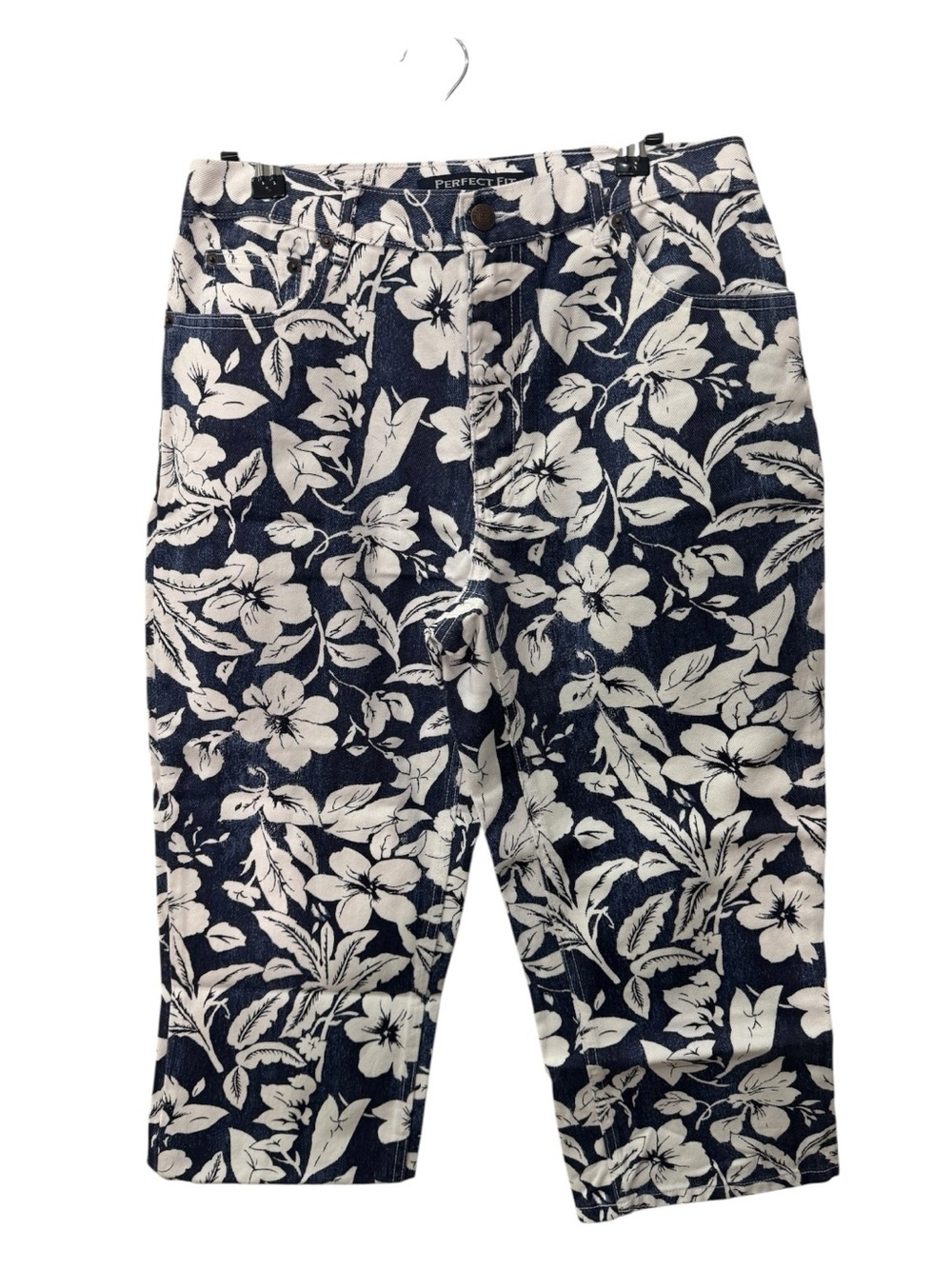 vintage Bill Blass "Perfect Fit" floral capri jeans women’s size 8